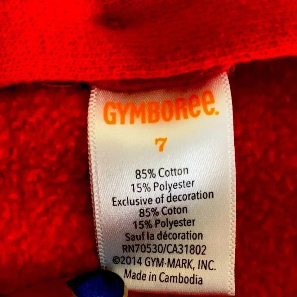 Girls Gymboree Dress Size 7 Color Block Red White and Grey